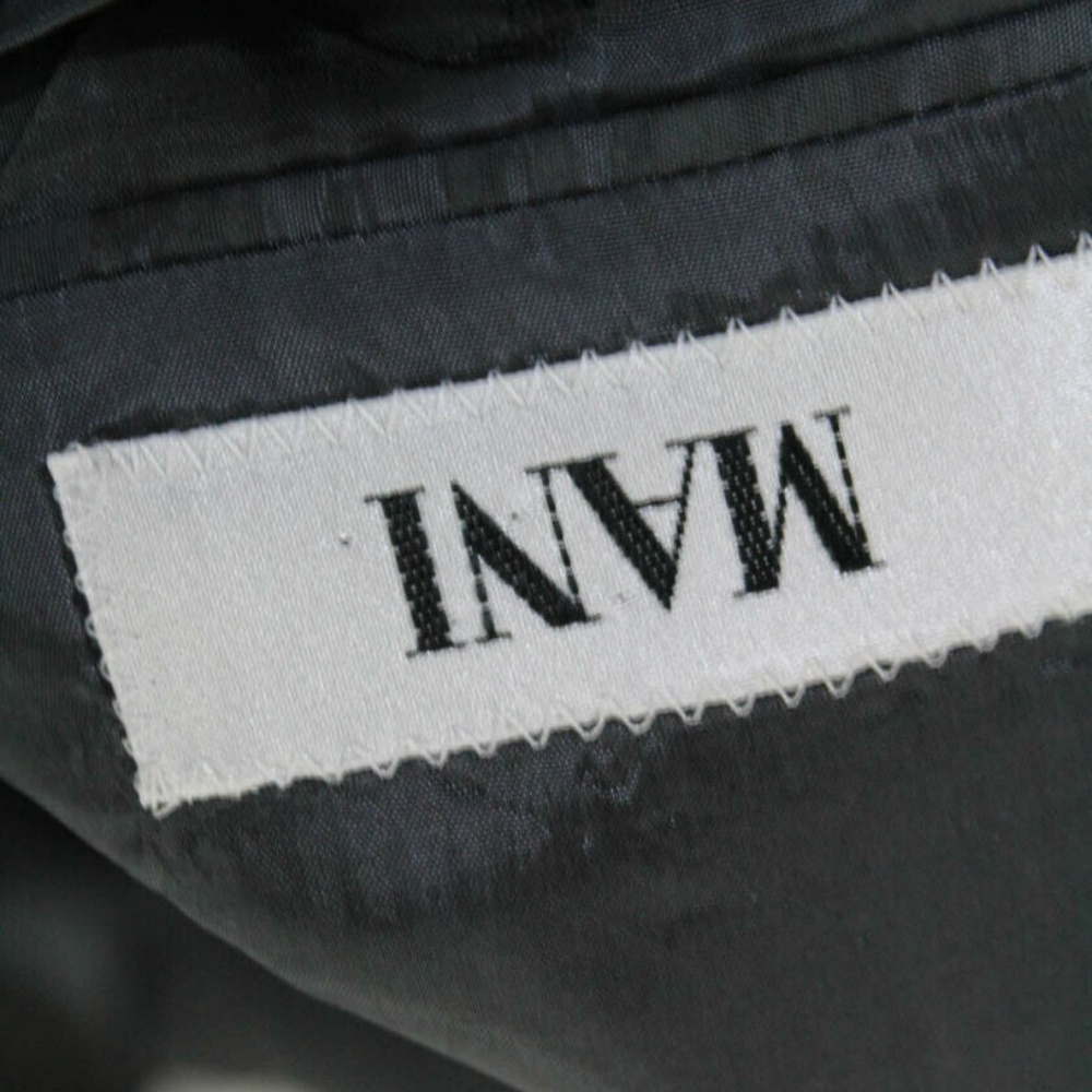 Mani Three Button Notched Lapel Blazer Gray Wool - image 7